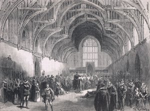 Statsrettssak i Westminster Hall på tiden til Elizabeth I av Herbert Railton