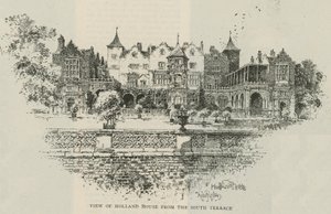 Utsikt over Holland House fra sørterrassen av Herbert Railton