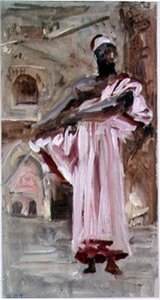A Moor in a Crimson-edged Robe av Hercules Brabazon Brabazon