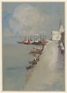 Utsikt over Venezia med Giudecca-kanalen av Hercules Brabazon Brabazon