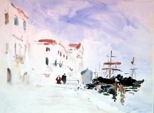 Skip fortøyd nær Redentore, Venezia av Hercules Brabazon Brabazon