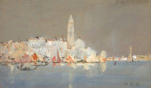 Venetiansk Capriccio med en Campanile. av Hercules Brabazon Brabazon