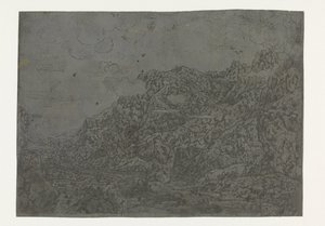 Steinete landskap med lave skyer Rocky Valley med lave skyer av Hercules Segers
