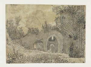 Ruinene av Brederode slott Ruinene av Brederode Castle fra sørvest av Hercules Segers