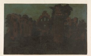 Ruinene av klosteret Rijnsburg, stor versjon Ruinene av klosteret Rijnsburg fra sør: stor versjon