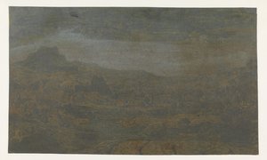 Dal med en elv og en by med fire tårn av Hercules Segers