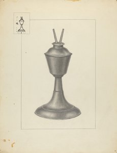 Kamphen lampe av Herman Bader