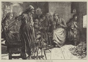En vinterkveld i det bayerske Tyrol av Herman Gustave Herkomer