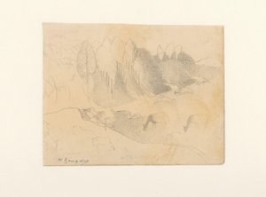 Dal med beitende storfe av Herman Kruyder (signed by artist)