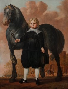 En ung gutt med hesten sin, 1646