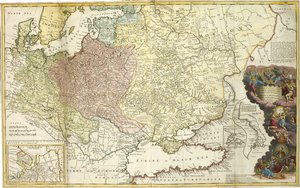 Kart over Muscovy av Herman Moll