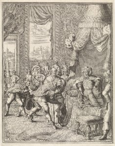Vasco da Gama i audiens med kongen av Calcutta av Herman Padtbrugge