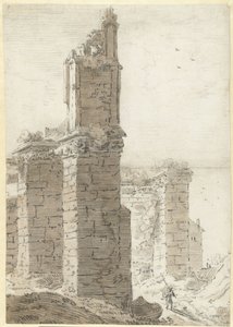 Riving av en gotisk kirke av Herman Saftleven
