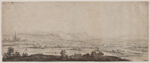 Landskap med landsbyen Schenkenschanz, Gelderland