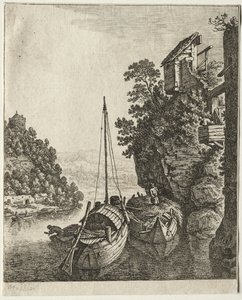To båter fortøyd under en stein, 1667.