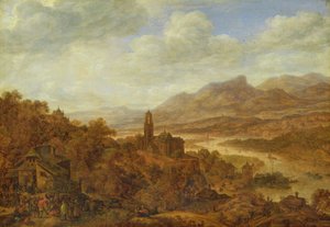 Landskap med elven Rhinen, 1652