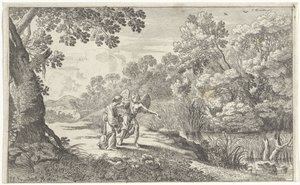 Hagar and the Angel Old Testament Scenes (serietittel) av Herman van Swanevelt