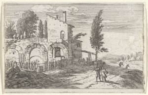 Inn i ruinene av det keiserlige palass Tittelside og tolv visninger av Roma (serietittel) av Herman van Swanevelt