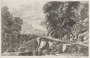 Landskap med to ryttere Four River Landscapes (serietittel) av Herman van Swanevelt