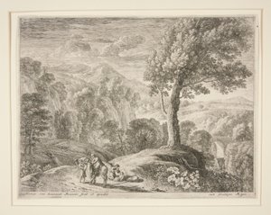 The Large Tree and the Cave, fra settet The Flight into Egypt av Herman van Swanevelt