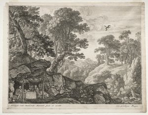 The Penitents: Landscape with Sts. Paul og Anthony av Herman van Swanevelt