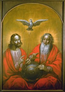 Den hellige ånd med en modell av Ptolemaios verden, 1610 av Hermann Han