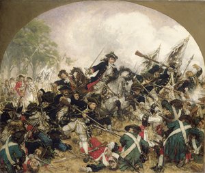 Den gamle Dessauer i slaget ved Torino, 1883 av Hermann Joseph Wilhelm Knackfuss