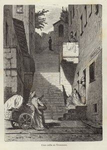 En gate i Tremezzo av Hermann Kaulbach