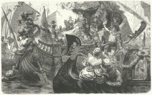 Catherine Cornaro seilte fra Venezia for å bli dronning av Kypros, 1472 av Hermann Vogel