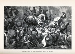 Ødeleggelse av den athenske hæren på Sicilia, 1882 av Hermann Vogel