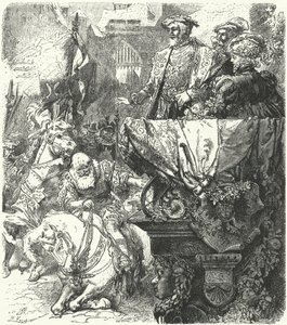 Hertug Ulrich av Wuttemberg ydmyker seg for den hellige romerske keiser Charles V, 1548 av Hermann Vogel