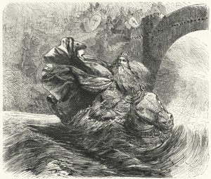 Frederick Barbarossa drukner i elven Saleph på det tredje korstoget, 1190