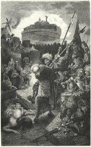 Tyske Landsknechts plyndret Roma, 1527 av Hermann Vogel