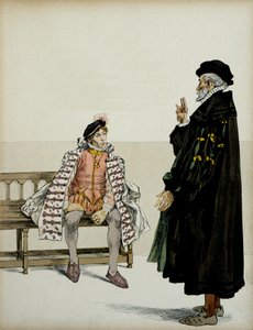 Henri IV (1553-1610) før sin professor La Gaucherie. Illustrasjon av Hermann Vogel (1856-1918) i "" Henri IV"" av Hermann Vogel