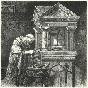 Gir ofringer i et tempel i det gamle Roma av Hermann Vogel