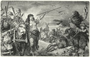 Medlemmer av den valdensiske bevegelsen flykter fra forfølgelse av Hermann Vogel