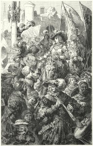 Prosesjon av Landsknechts på vei til krig, 1500-tallet av Hermann Vogel