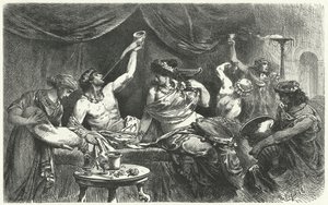 Roman Bacchanal på Messalinas tid, 1. århundre av Hermann Vogel