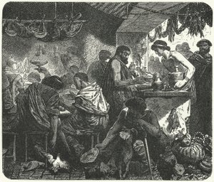 Scene i en taverna i det gamle Roma av Hermann Vogel