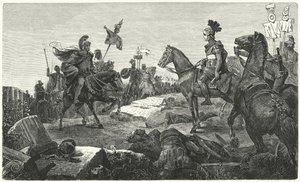 Møtet mellom Scipio Africanus og Hannibal før slaget ved Zama, 202 f.Kr