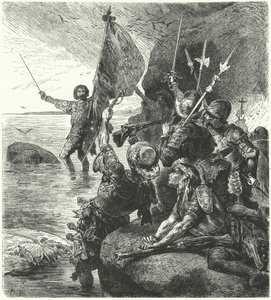 Vasco Nunez de Balboa gjør krav på Stillehavet for Spania, 1513 av Hermann Vogel