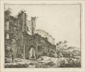 Landskap med ruin Seks landskap (serietittel) av Hermanus Fock