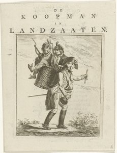Sangark og tegneserie med soldater Tegneserie om Willem V Kjøpmannen i Landzaaten (tittel på objekt)