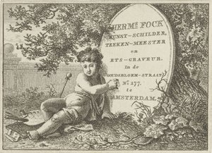 Visittkort av Hermanus Fock av Hermanus Fock