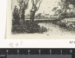 Landskap med to fjellvidjer av Hermanus Jan Hendrik van Rijkelijkhuysen