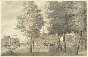 Plassen i landsbyen Zuilen