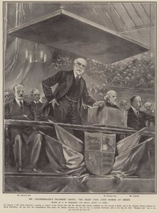 Chamberlains ærligste kritiker: Høyre æren John Burns i Derby (litho) av Hermanus Willem (after) Koekkoek