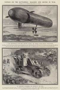 Vitenskap på slagmarken: ballong og motor i krig (litho) av Hermanus Willem (after) Koekkoek