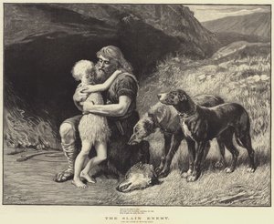 The Slain Enemy (gravering) av Heywood (after) Hardy