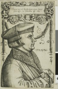 Portrett av en mann av Hieronymous Hopfer